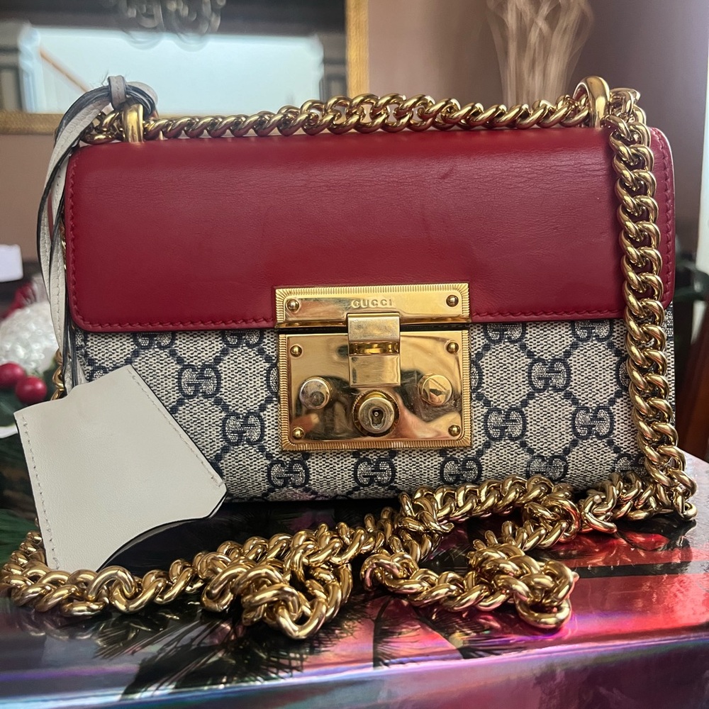GG SUPREME MONOGRAM SMALL PADLOCK SHOULDER BAG - Picture 2 of 15